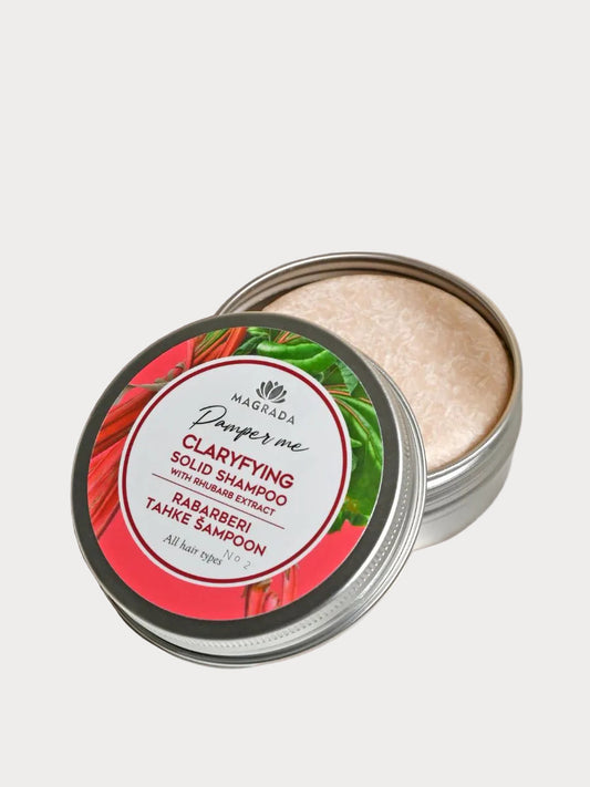 Clarifying Solid Shampoo With Rhubarb Extract