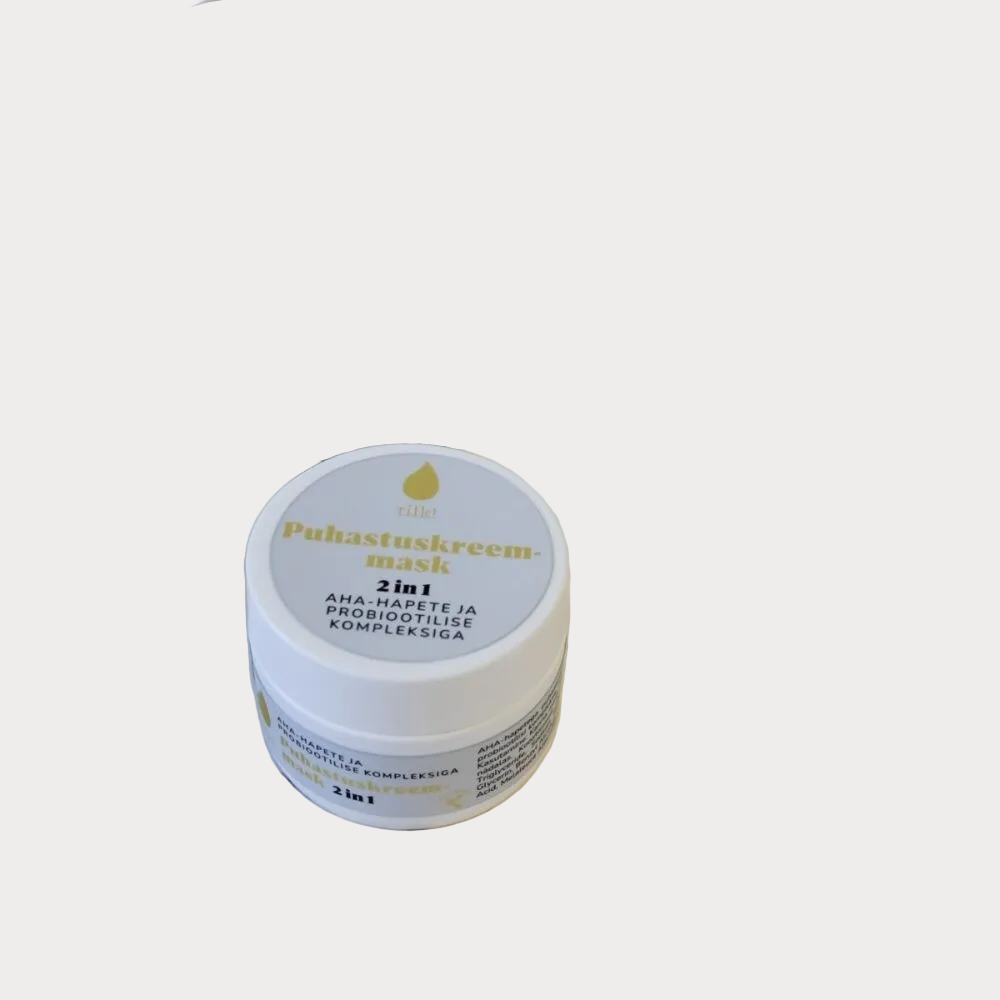 AHA-Säure-Reinigungscreme-Maske | 10 % Milchsäure & Probiotika | Glow-Boost