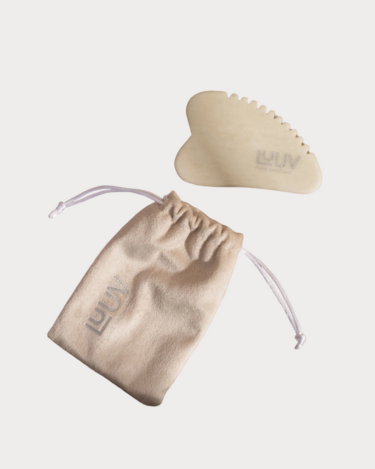 Körper-Gua-Sha | Weiße Jade | Anti-Cellulite & Lymphdrainage | Naturstein