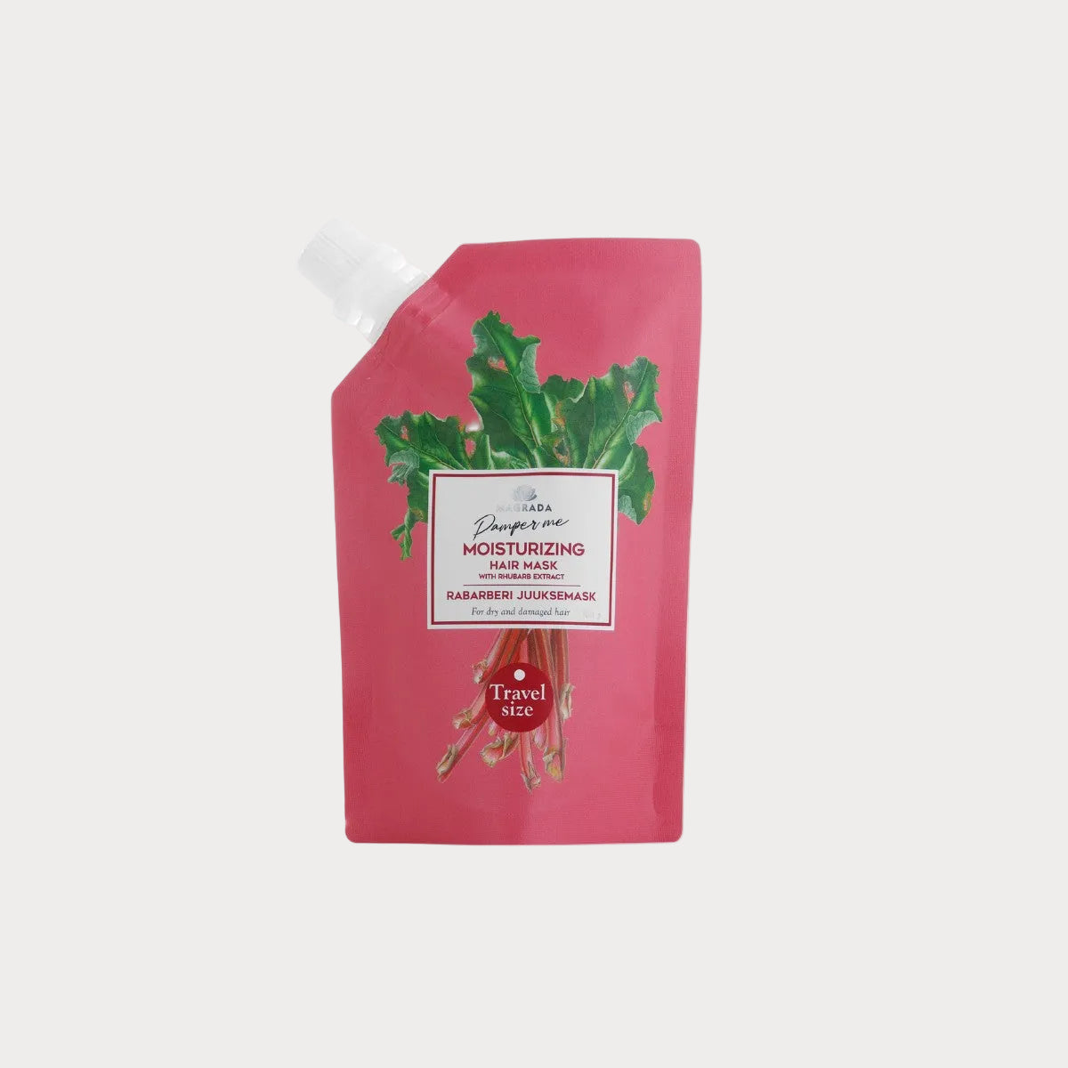 TRAVEL SIZE Rhubarb Hair Mask With Castor Oil - 100 ml
